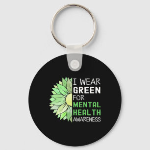 Llavero Yo Uso Green Para La Conciencia De La Salud Mental