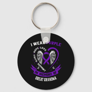 Llavero Yo uso morado en memoria de la gran Epilepsia de l