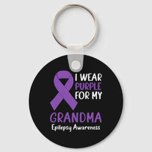 Llavero Yo uso morado para mi abuela Epilepsy Awareness Gr