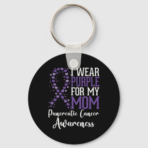 Llavero Yo uso morado para mi mamá Pancreatic Cancer Aware