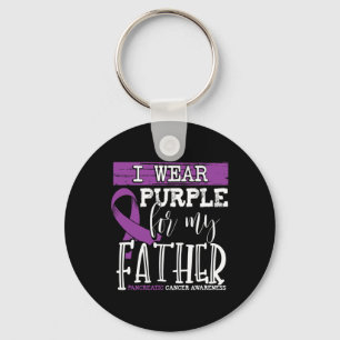 Llavero Yo uso morado para mi padre el cáncer de páncreas