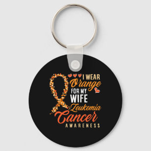 Llavero Yo Uso Naranja Para Mi Esposa Leucemia Cáncer Awar