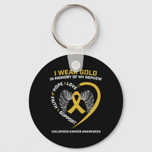 Llavero Yo Uso Oro En Memoria Del Cáncer Infantil De Nehew