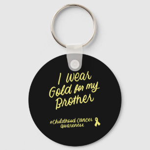 Llavero Yo uso oro para mi hermano niño con cáncer