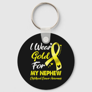 Llavero Yo Uso Oro Para Mi Sobrino Awarene Del Cáncer Infa