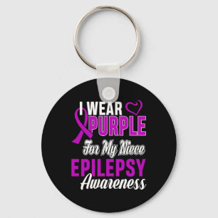Llavero Yo Uso Púrpura Para Mi Niña Epilepsia De Concienci