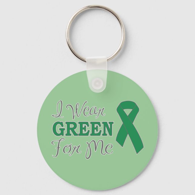 Llavero Yo Uso Verde Para Mí (Cinta De Conciencia Verde) (Anverso)