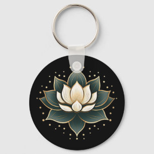 Llavero Yoga Botánico Loto Amante de Yoga Espiritual