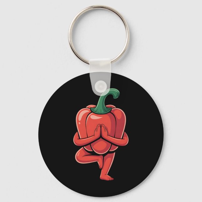 Llavero Yoga de Pimiento Morrón  (Anverso)