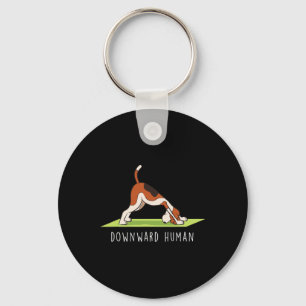 Llavero Yoga Divertido Perro Humano Hacia Abajo