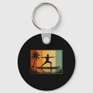 Llavero Yoga en Paddle Board de pie para hombres Surf vint