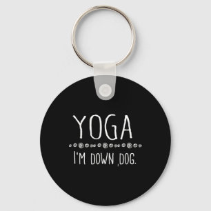 Llavero Yoga estoy perro abajo para hombres mujeres niñas