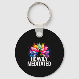 Llavero Yoga Flor de Loto Meditada Profundamente Acuarela