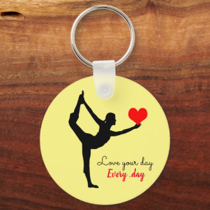 Llavero Yoga Heart & Love your day, Every day / Yogini
