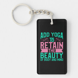Llavero Yoga Lover Añadir Yoga Para Conservar La Belleza
