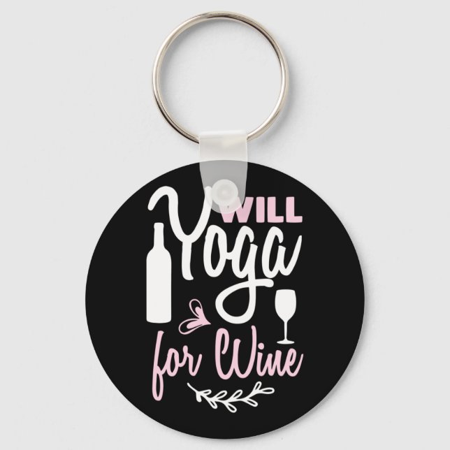 Llavero Yoga Lover | El Yoga Para El Vino (Anverso)
