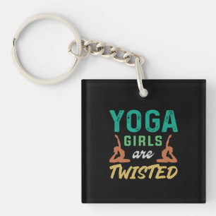 Llavero Yoga Lover Los Chicas de yoga están torcidos
