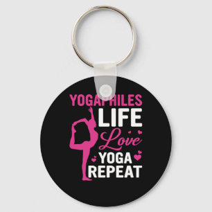 Llavero Yoga Lover   Yoga Life Love Yoga Repeat