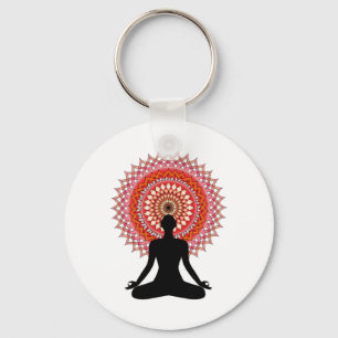 Llavero Yoga Mandala Diseño Sentado Marroquí,regalo de yog