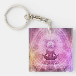 Llavero Yoga Meditación Zen Espiritual Colorido