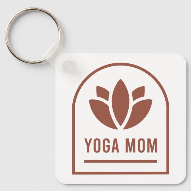 Llavero Yoga mom mother lotus flower boho aesthetic (Anverso)