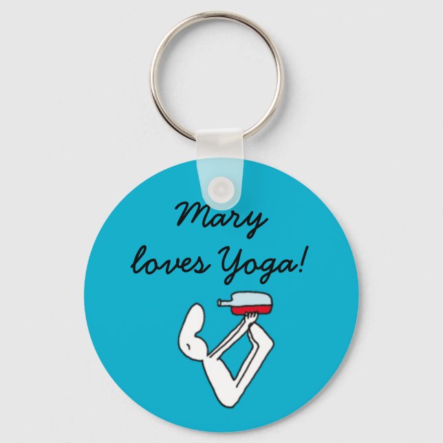 Llavero Yoga para la Bandera Azul de Winelovers (Anverso)