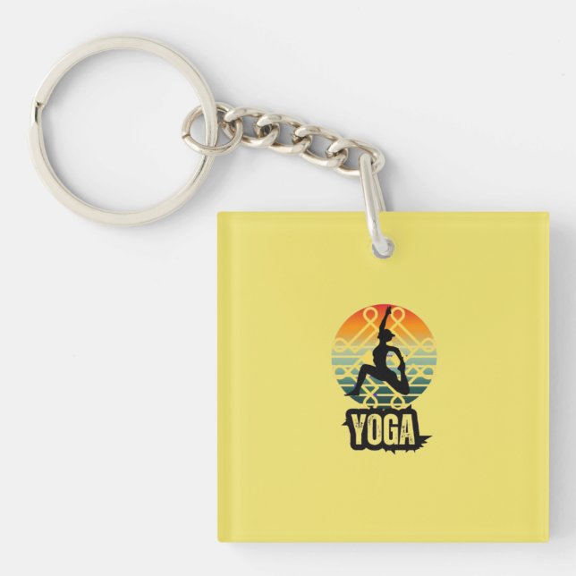 Llavero Yoga, paz interior (Frente)