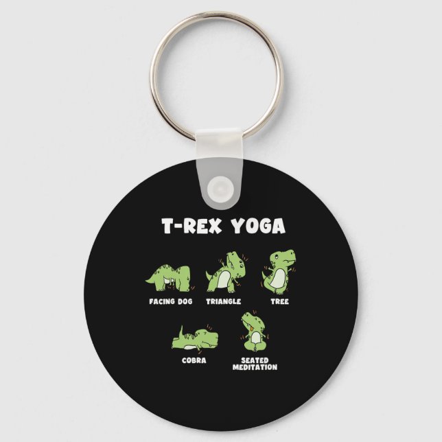 Llavero Yoga T-rex  (Anverso)
