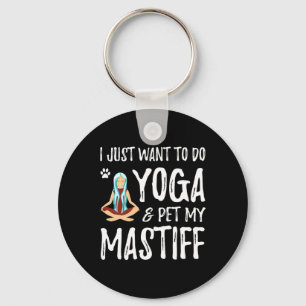 Llavero Yoga y Mastiff para divertida idea de regalo para 