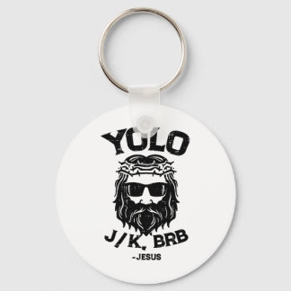 Llavero Yolo Jk Brb Jesús Divertido Día de Pascua Resurrec