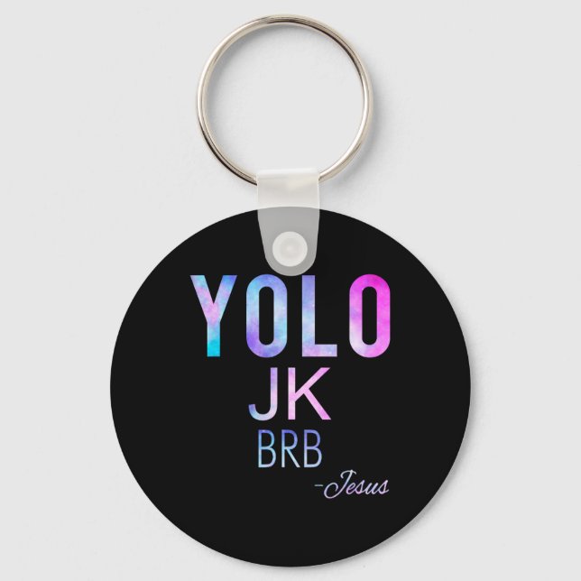 Llavero Yolo Jk Brb Jesus Funny Easter Day Total Solar Ecl (Anverso)