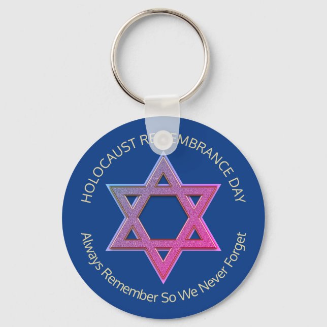 Llavero YOM HASHOAH Holocausto Rememburgo Keychain (Anverso)