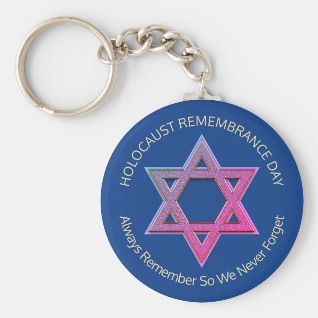 Llavero YOM HASHOAH Holocausto Rememburgo Keychain (Frente)