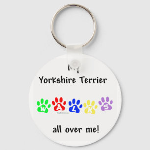 Llavero Yorkie camina por encima de ti - Keychain