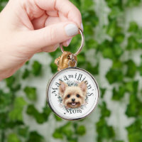 Yorkie de acuarela y corona floral