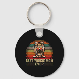Llavero Yorkie Dog Mom Lover Fun Vintage Mejor Yorkie Mom 