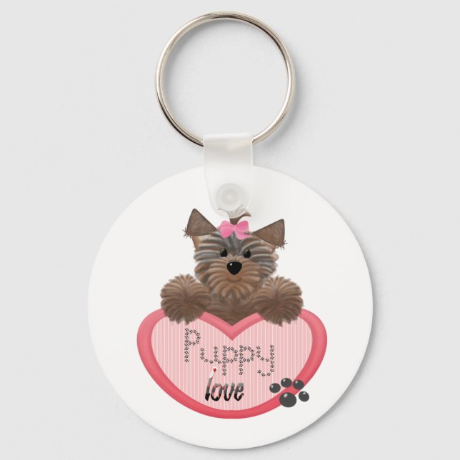 Llavero Yorkie-heart Puppylove (Anverso)