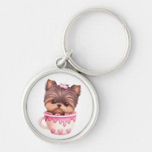 Llavero Yorkie Love Cachorro Corazones Yorkshire Terrier