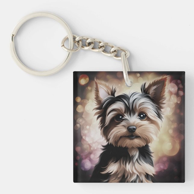 Llavero Yorkie, perro, Mascota (Frente)