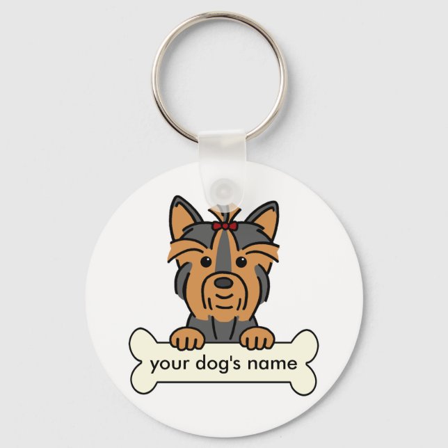 Llavero Yorkie personalizado (Anverso)