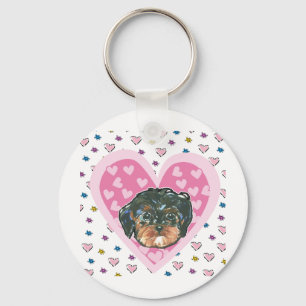 Llavero Yorkie Poo de San Valentín