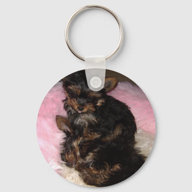 Llavero Yorkie Pups Keychain (Anverso)