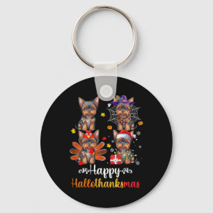 Llavero Yorkshire Halloween Feliz Navidad Hallotha