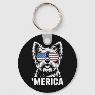 Llavero Yorkshire Terrier 4 de Julio ‘merica Patriótico 