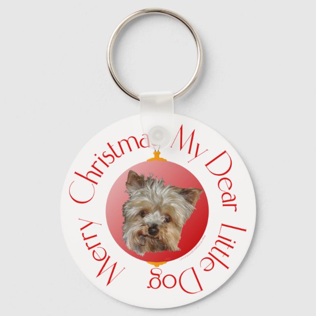 Llavero Yorkshire Terrier de Navidad (Anverso)