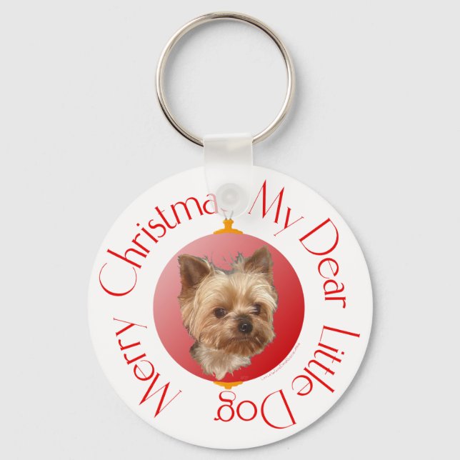 Llavero Yorkshire Terrier Navidad (Anverso)