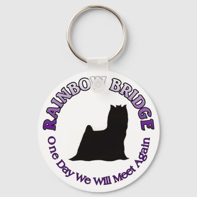 LLAVERO YORKSHIRE TERRIER RAINBOW BRIDGE KEYCHAIN (Anverso)