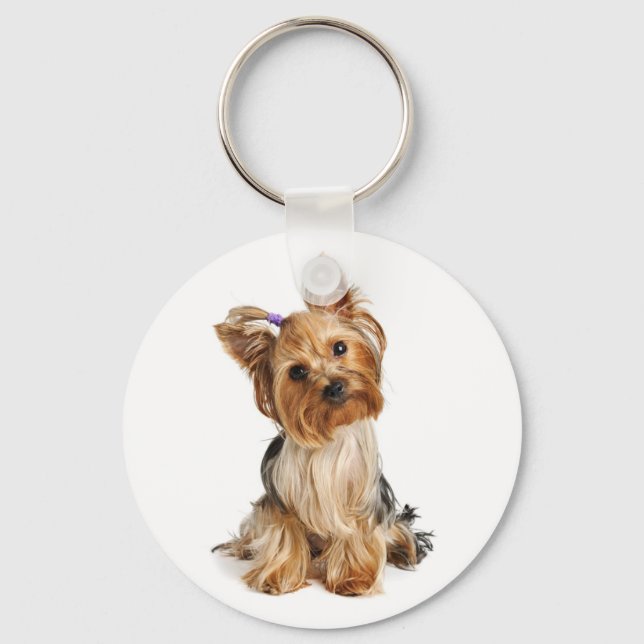 Llavero Yorkshire Terrier - Yorkie Puppy Dog Keychain (Anverso)
