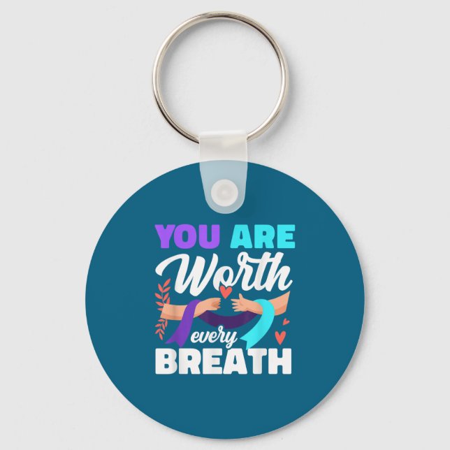Llavero You Are Worth Every Breath Depression Awareness  (Anverso)
