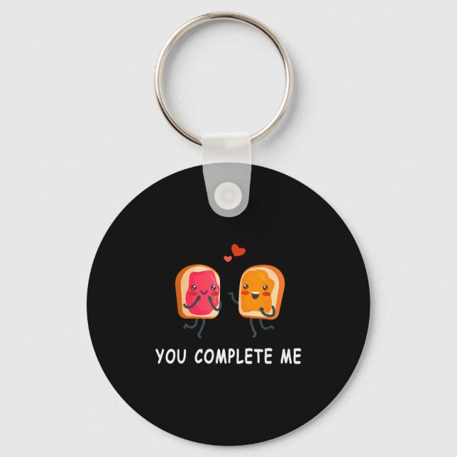 Llavero You Complete Me Cute Valentines Day Peanut Butter  (Anverso)